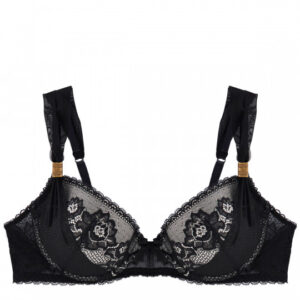 BO'dessous_Soutien-gorge ampliforme coque moulée noir/crème Hymne à l'Amour